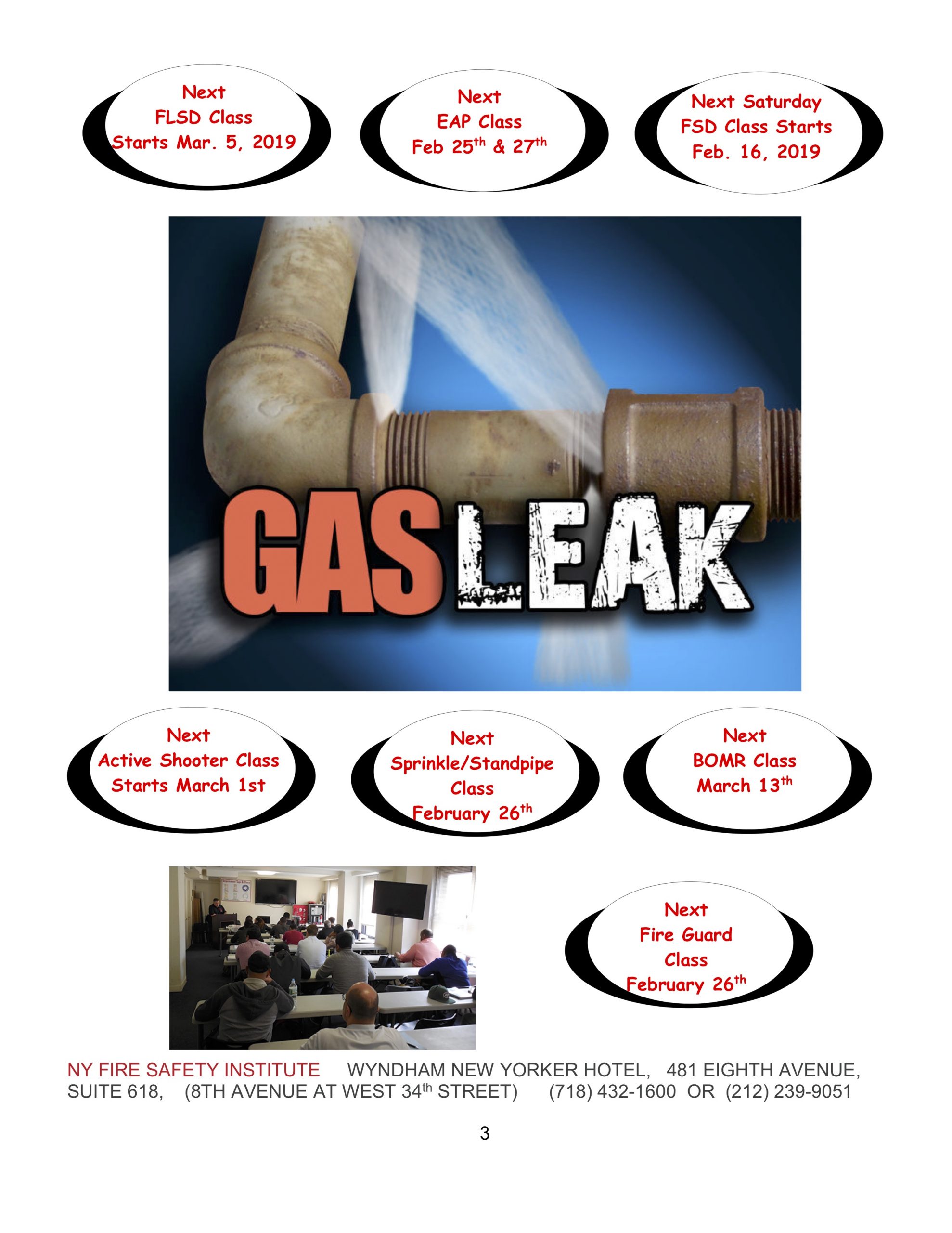 Fire Safety Message February 2019 NY Fire Consultants Inc.