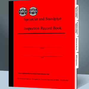 Sprinkler and Standpipe Inspection Record Book w/ Inspection Card